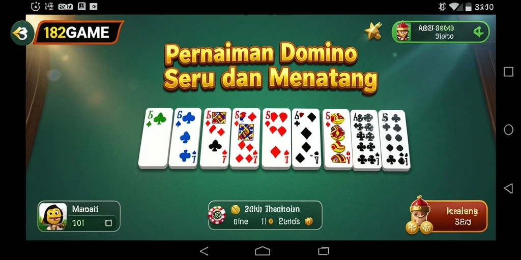 Tampilan gameplay seru Domino dalam 182GAME.