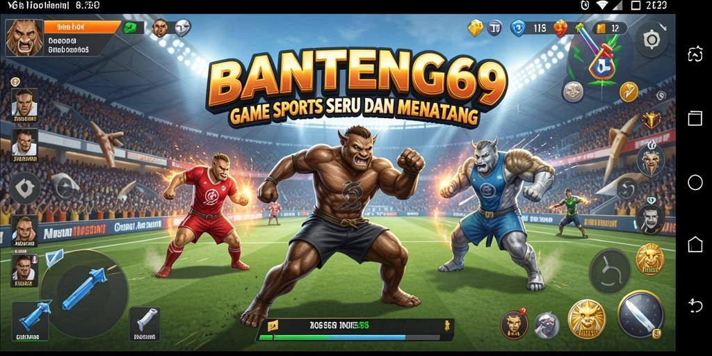 Screenshot gameplay BANTENG69 menampilkan aksi seru olahraga.