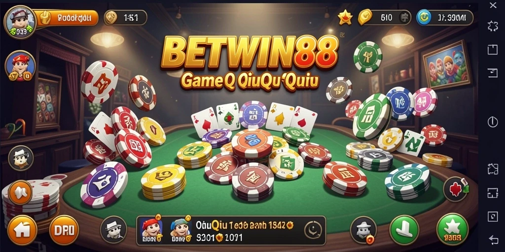 Tampilan seru gameplay BETWIN88 QiuQiu yang memikat.