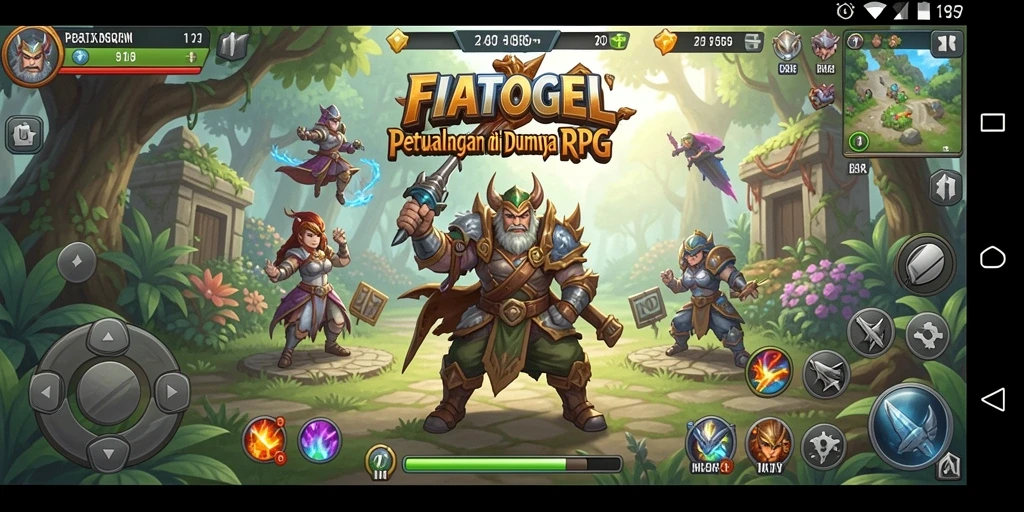 Tampilan gameplay FIATOGEL yang mendebarkan dan penuh aksi RPG.