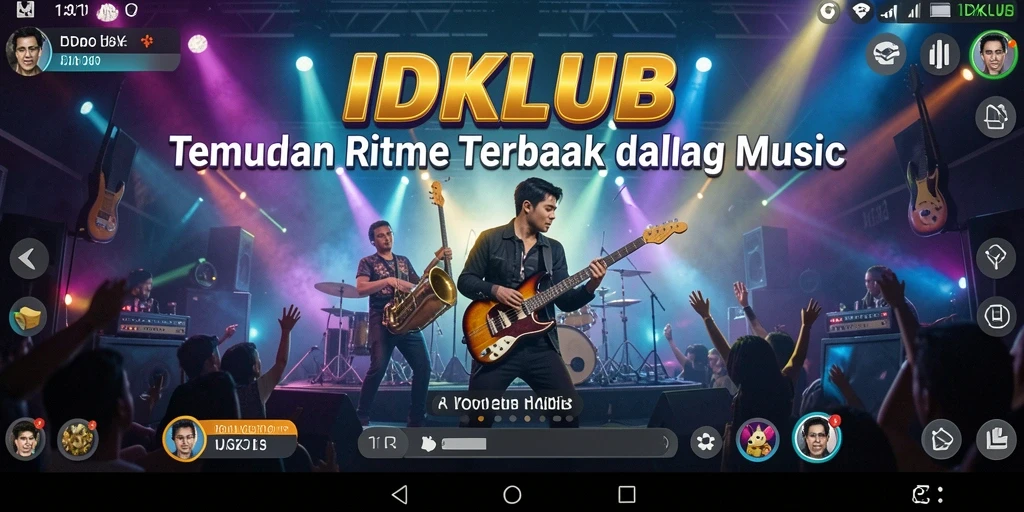 Tampilan gameplay IDKLUB yang menarik dengan berbagai pilihan lagu.