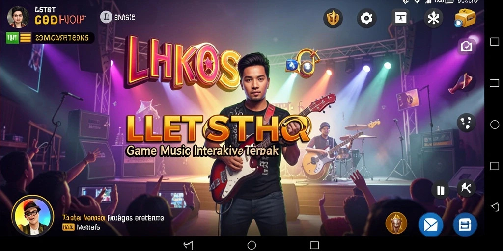 Screenshot gameplay LETSTHOR menampilkan pemain beraksi dengan lagu-lagu interaktif.