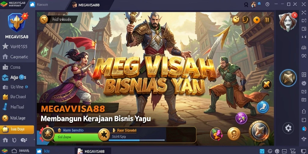 Tampilan gameplay <strong>MEGAVISA88</strong> dengan elemen bisnis yang menarik.