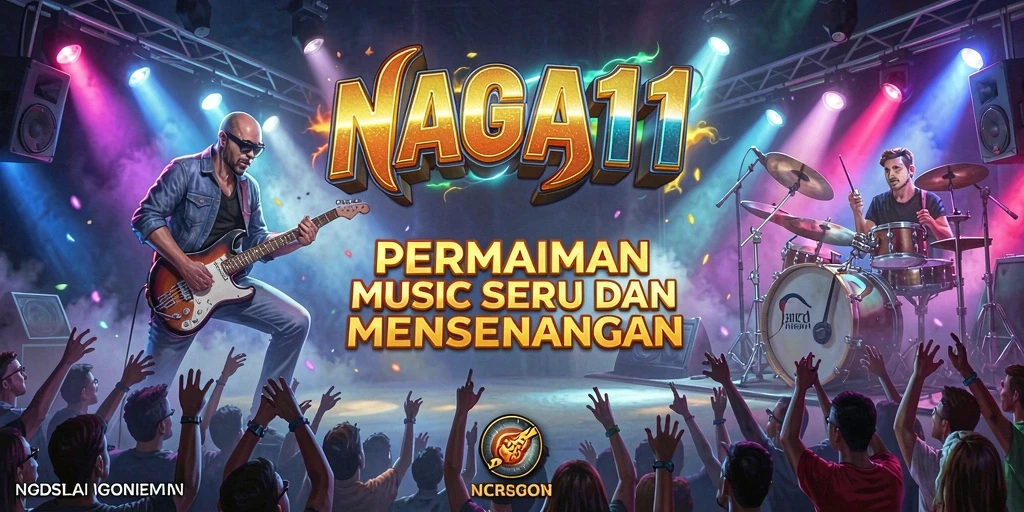 Screenshot gameplay NAGA11 yang menunjukkan keseruan bermain musik.