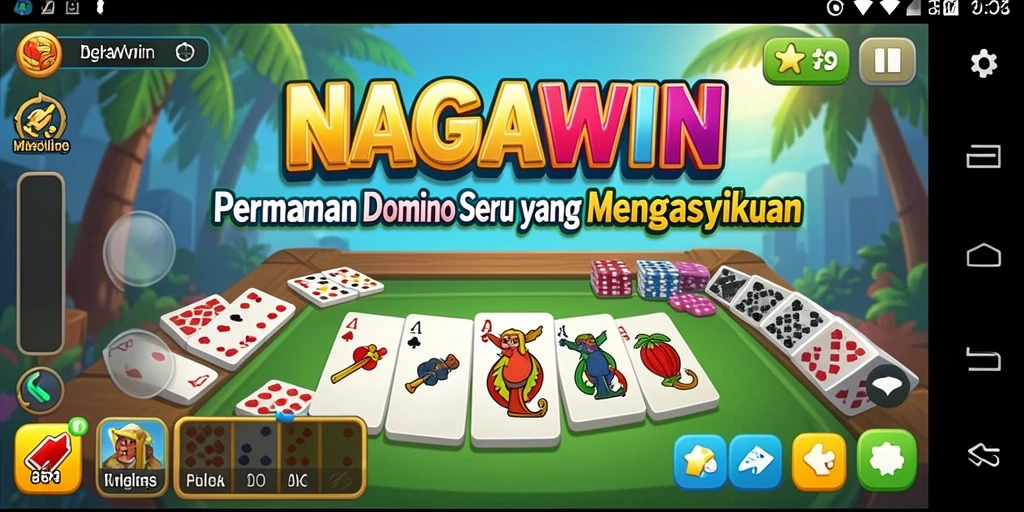 Tampilan gameplay seru di NAGAWIN dengan teman-teman.