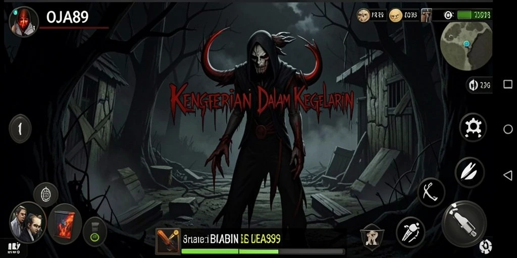Tampilan gameplay OJA89 yang menegangkan dan mencekam.