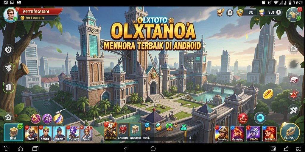 Tangkapan layar OLXTOTO menunjukkan aksi menara bertahan melawan gelombang musuh.