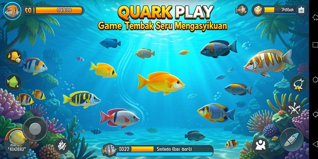 Tampilan gameplay Tembak Ikan yang seru dan menegangkan di QUARKPLAY.