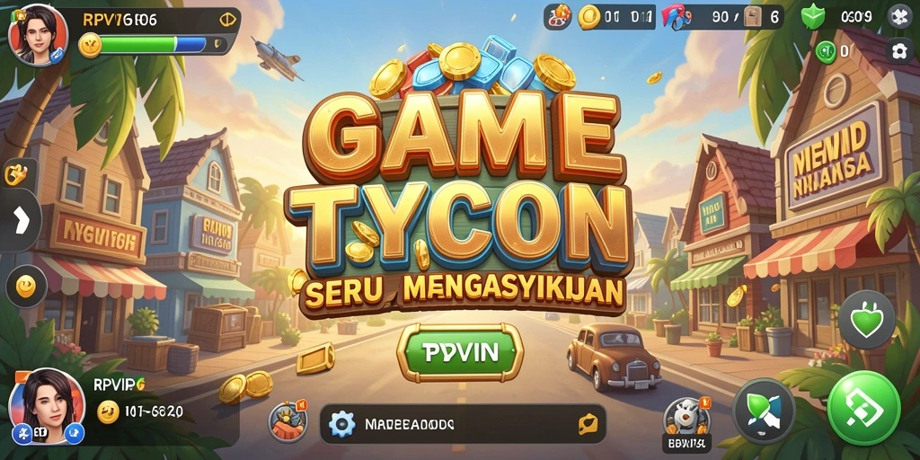 Tampilan gameplay RPVIP6 menampilkan pengelolaan bisnis yang dinamis.