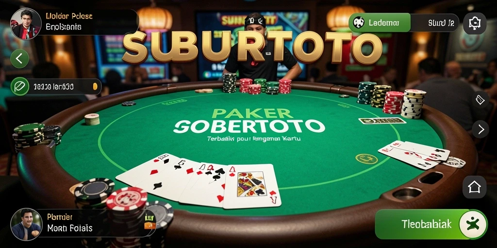 Tampilan gameplay seru dalam SUBURTOTO saat bermain Poker.