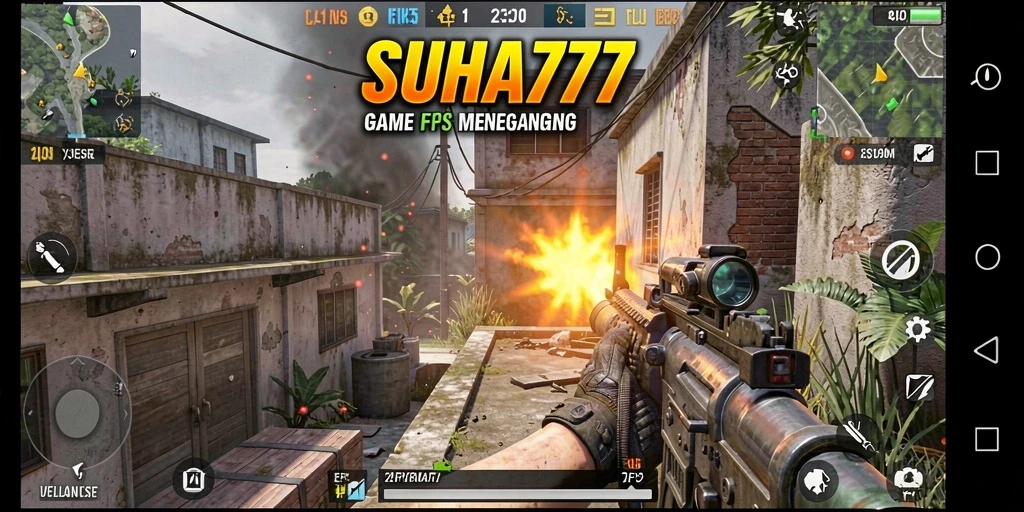 Tampilan menarik dari gameplay SUHU777 dengan aksi tembak menembak seru.
