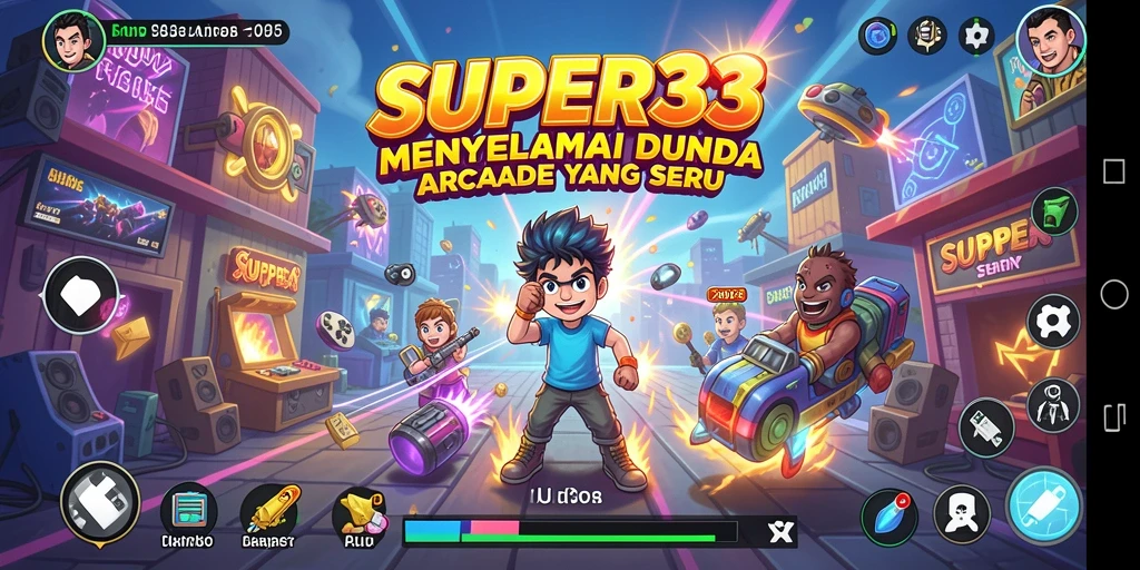 Tampilan gameplay SUPER33 yang penuh aksi dan tantangan mengasyikkan.